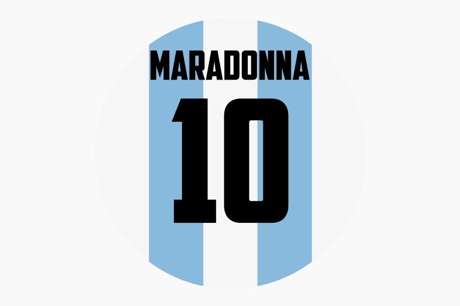 Maradonna retro muurcirkel