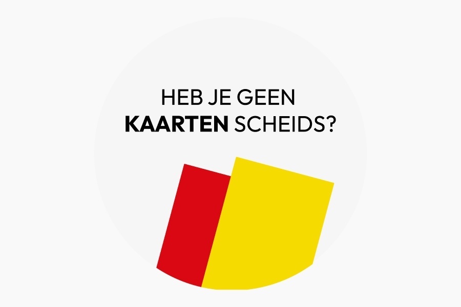 Heb je geen kaarten scheids? - Cartoon