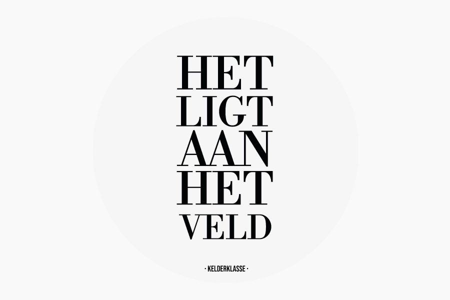 Het ligt aan het veld - basic Zwart