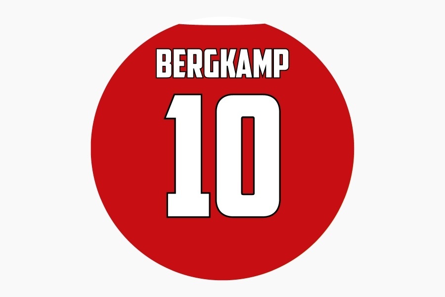 Bergkamp - Arsenal retro Voetwall