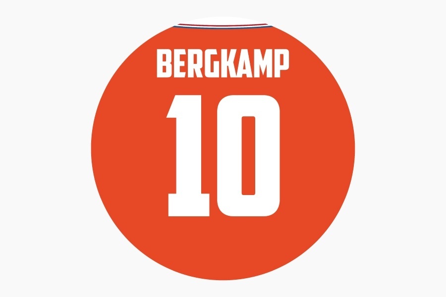 Bergkamp - Nederland retro Voetwall