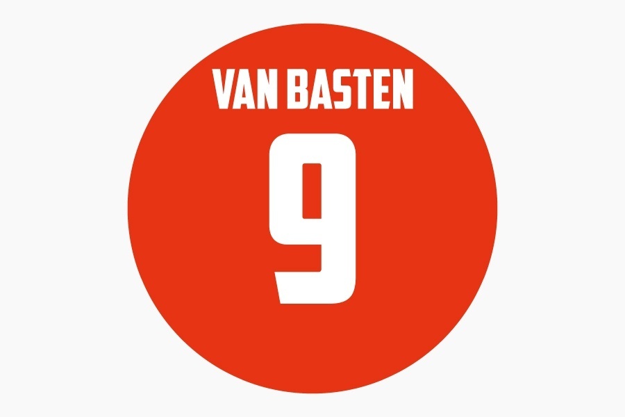 Van Basten - Nederland retro Voetwall